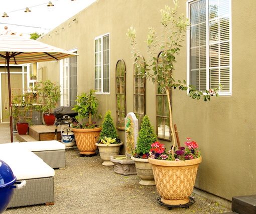 Side yard seating area